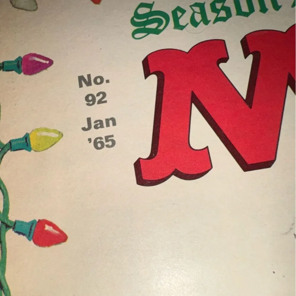Vintage MAD MAGAZINE #92 Christmas holiday JANUARY 1965